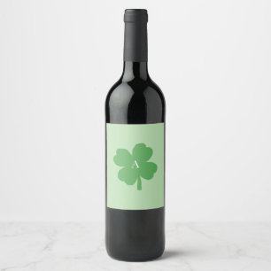 Monogram Shamrock Green Irish Wine Label