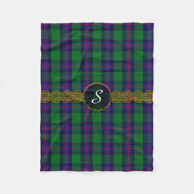 Monogram Shaw Tartan Fleece Blanket (Front)