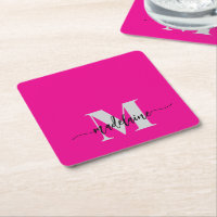 Monogram Silver Black Pink Personal