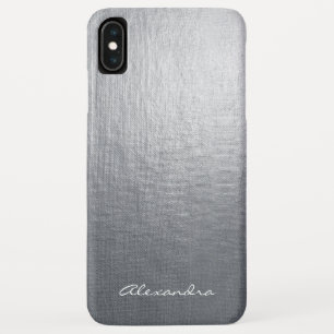 Monogram Silver Faux Metal Foil Case-Mate iPhone Case