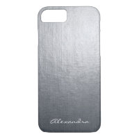 Monogram Silver Faux Metal Foil