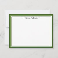 Monogram Simple Blue Border Classic Personalised N