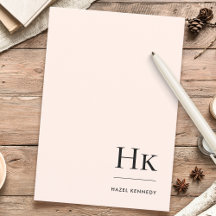 Monogram Simple Elegant Minimal Monogrammed Social