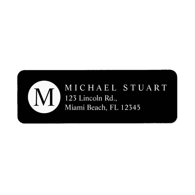 Monogram | Simple Modern Minimalist Custom Colour (Front)