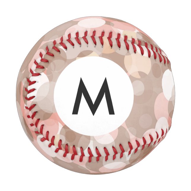 Monogram Simple Pattern - Circles Baseball (Front Left)