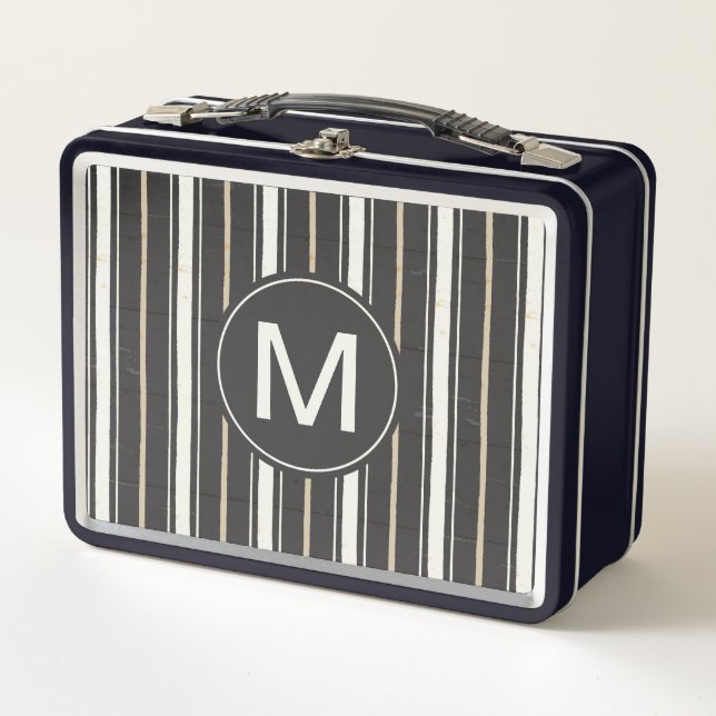 Monogram | Simple Signs Step Two Metal Lunch Box (Front)