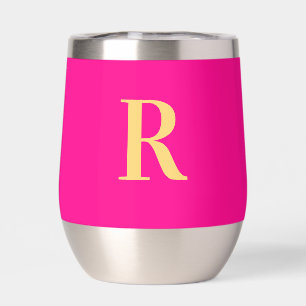 Monogram Simple Stylish Hot Pink