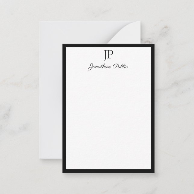Monogram Simple Template Handwriting Script (Front)