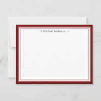 Monogram Simple Wine Border Classic Personalised N