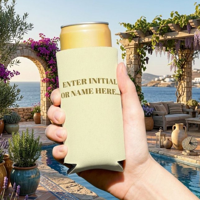 Monogram Slim Can Cooler – Custom Bridesmaid (Creator Uploaded)