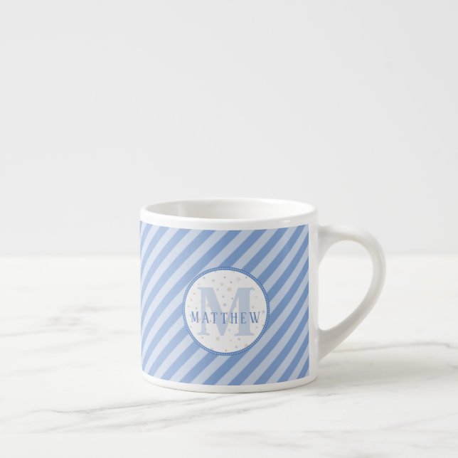 Monogram Small Mug. Baby Shower Gift Idea.  Espresso Cup (Right)