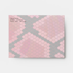 Monogram Snake Black and Red Print Envelope