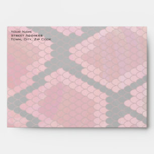 Monogram Snake Black and Red Print Envelopes