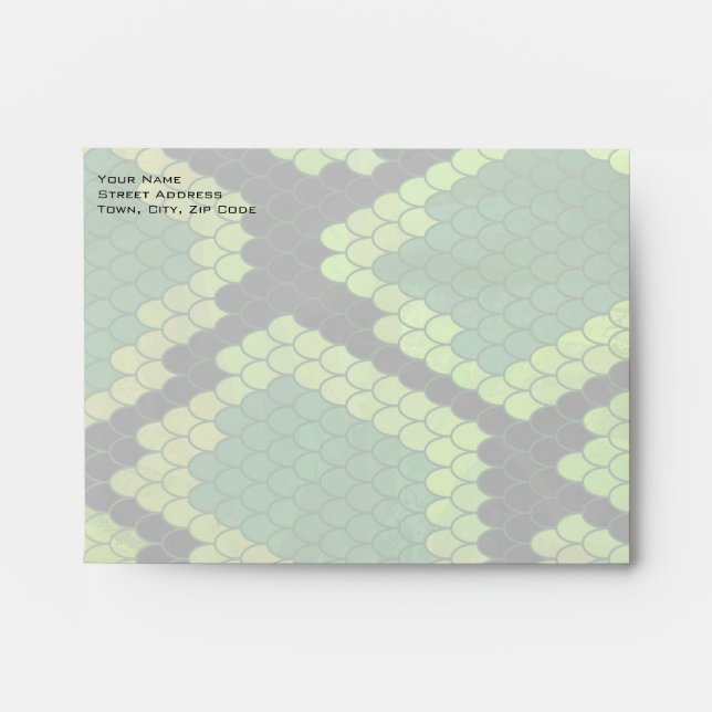 Monogram Snake Green and Black Envelopes (Front)