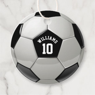 Monogram Soccer Ball Association Football Sports Favour Tags