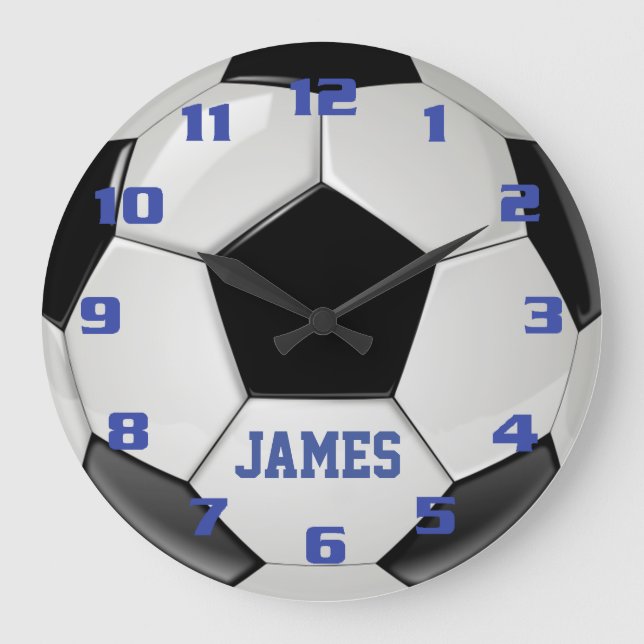 Monogram Soccer Large Clock (Front)