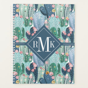 Monogram   Soft Patel Cactus Pattern Planner
