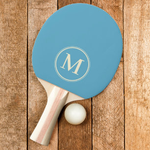Monogram Solid Aqua Sky Colour Ping Pong Paddle