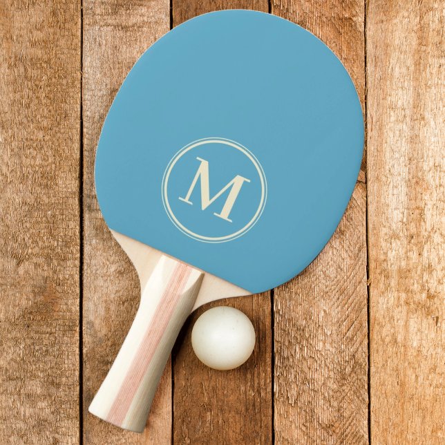 Monogram Solid Aqua Sky Colour Ping Pong Paddle (Creator Uploaded)