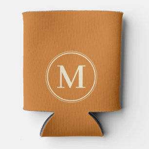 Monogram Solid Burnt Honey Colour Can Cooler