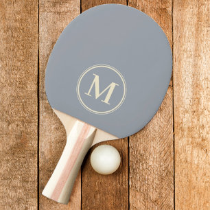 Monogram Solid Dove Grey Colour  Ping Pong Paddle
