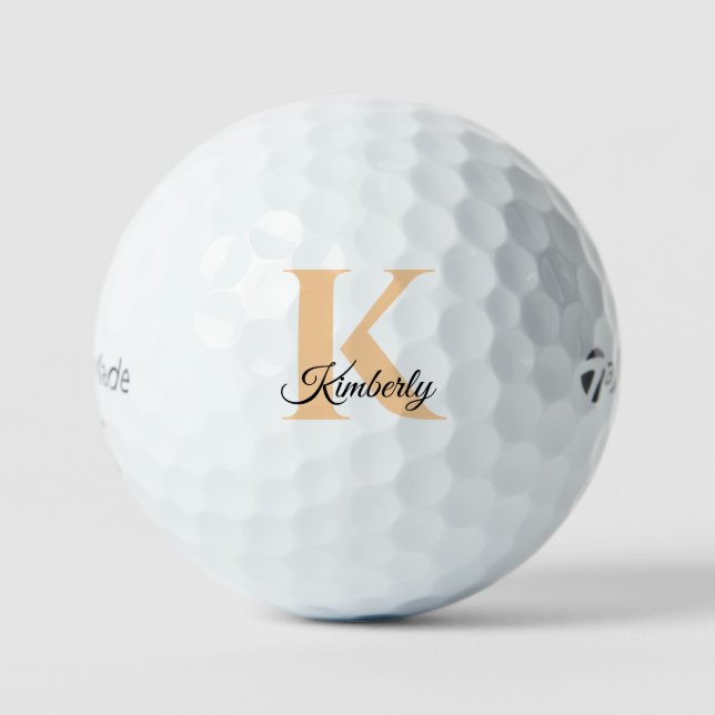 Monogram Solid Initial Personalized Golf Balls (Front)