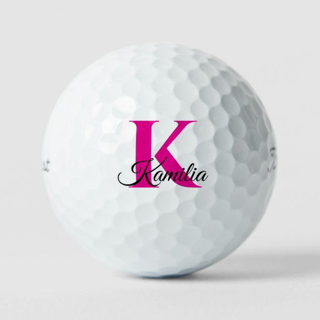 Monogram Solid Initial Personalized Golf Balls (Front)