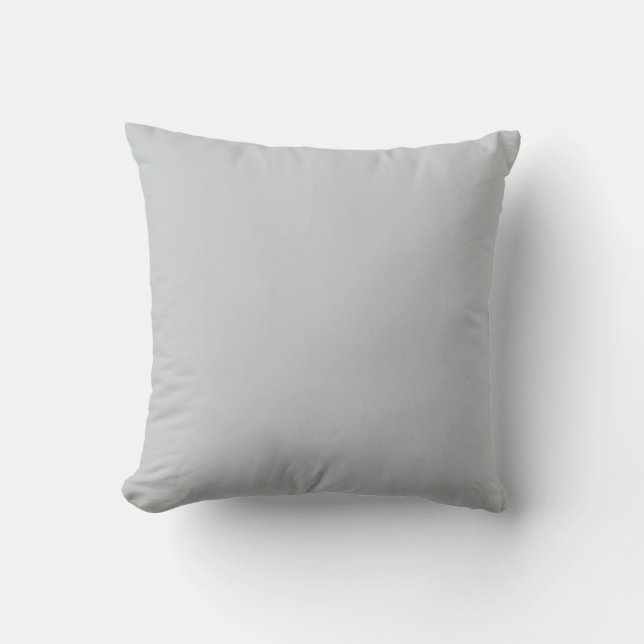 MONOGRAM solid LIGHT GREY custom Cushion (Front)