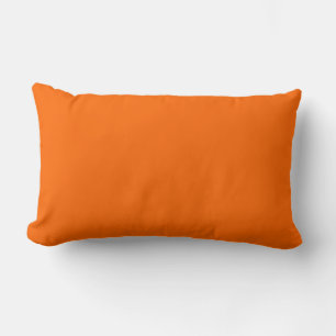 MONOGRAM solid orange custom Lumbar Cushion