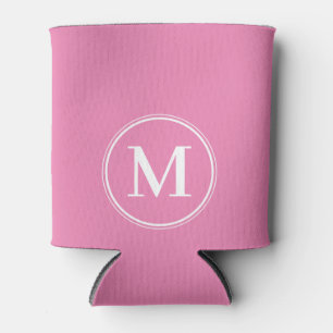 Monogram Solid Pink Colour  Can Cooler
