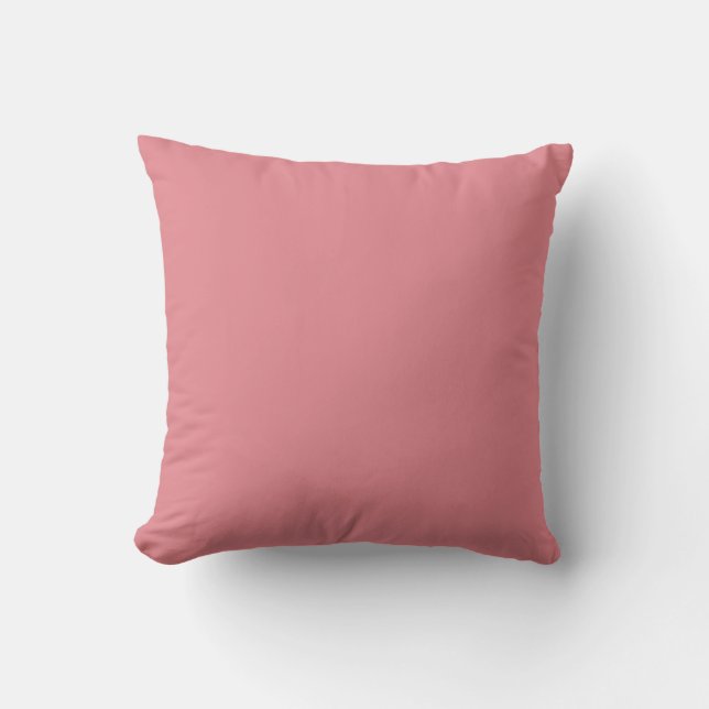 MONOGRAM solid pink rose personalised custom Cushion (Front)