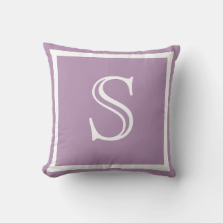 MONOGRAM Solid Purple Soft lavender plain pillow
