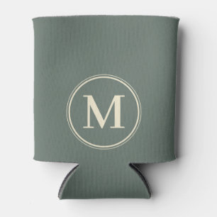 Monogram Solid Warm Grey Colour Can Cooler