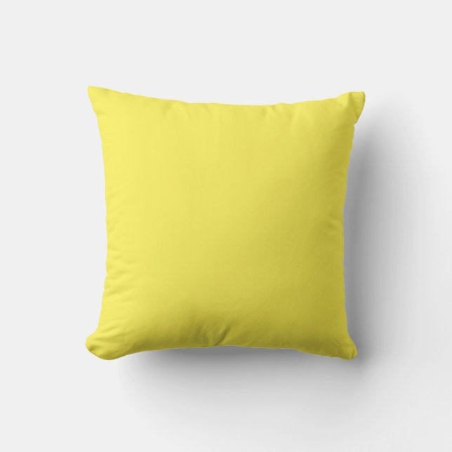 MONOGRAM solid  yellow custom Cushion (Front)