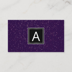 Monogram Sparkle Event Planner Business Card