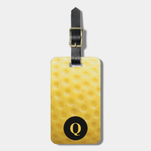 Monogram Sports Yellow Golf Ball Luggage Travel Tag