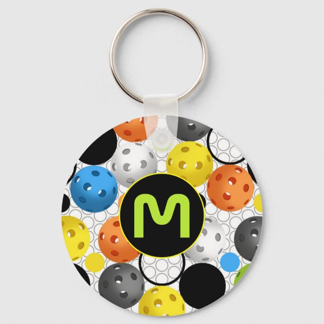 Monogram Sporty Multicolor Pickleball Key Ring (Front)