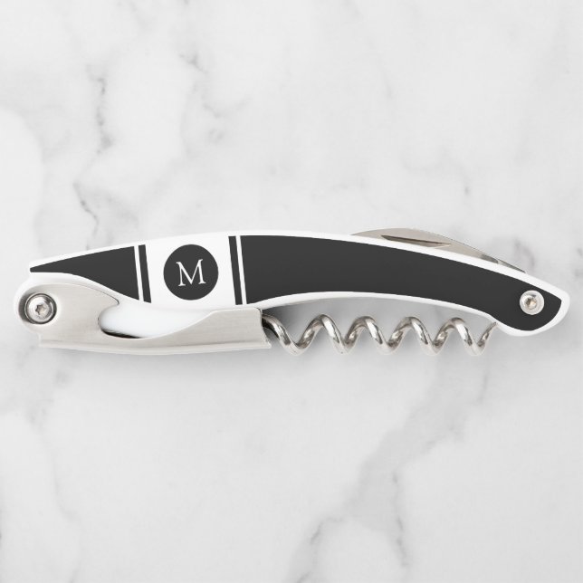Monogram Sporty Stripes B&W Corkscrew (Front)