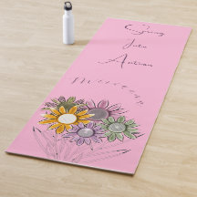 Monogram Spring Into Action Daisy Florals Pink