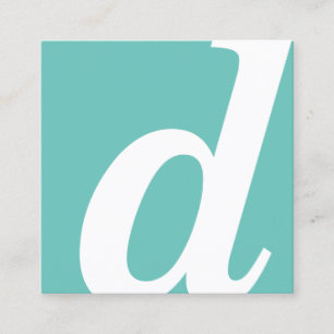 monogram square business card