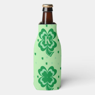 Monogram St Patricks Day Bottle Cooler
