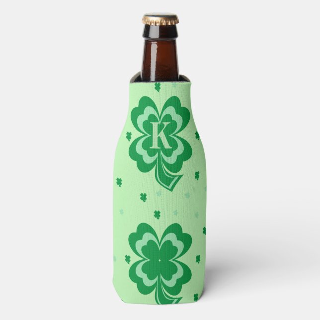 Monogram St Patricks Day Bottle Cooler (Bottle Front)
