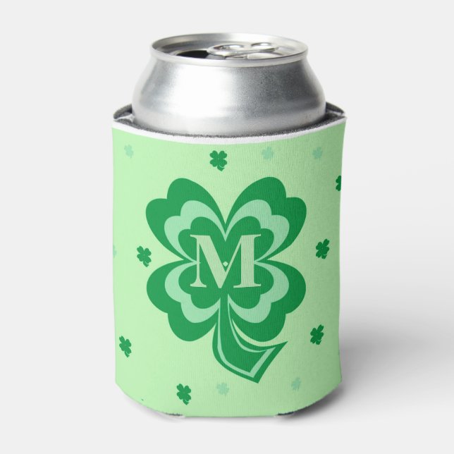 Monogram St Patricks Day Can Cooler (Can Front)
