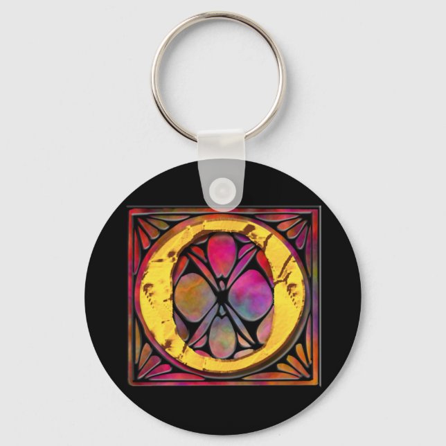 Monogram: Stainglass O Key Ring (Front)