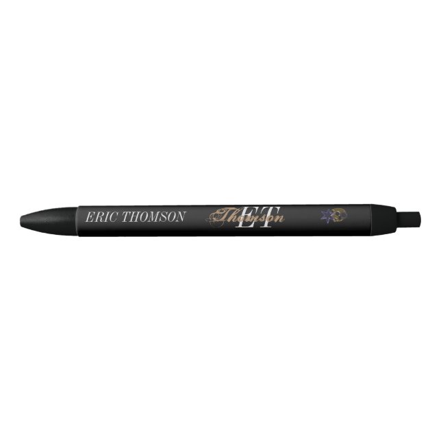 Monogram Star Digital artwork   Black Ink Pen (Front)