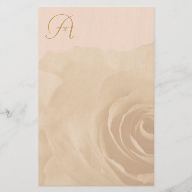 Monogram Stationery Faded Rose (Front)