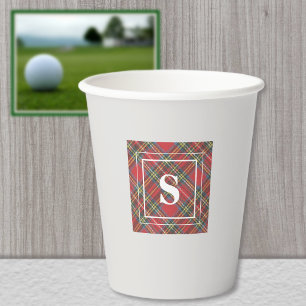 Monogram, Stewart Tartan Pattern 8oz Paper Cups