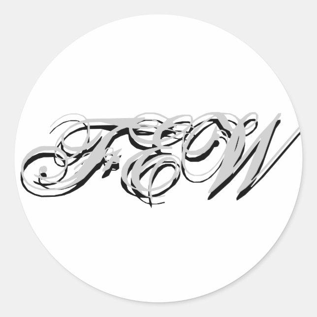 Monogram Sticker Customisable (Front)