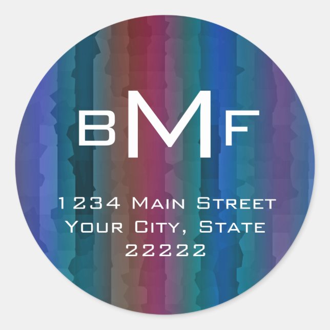 Monogram Sticker Techno Streaks (Front)