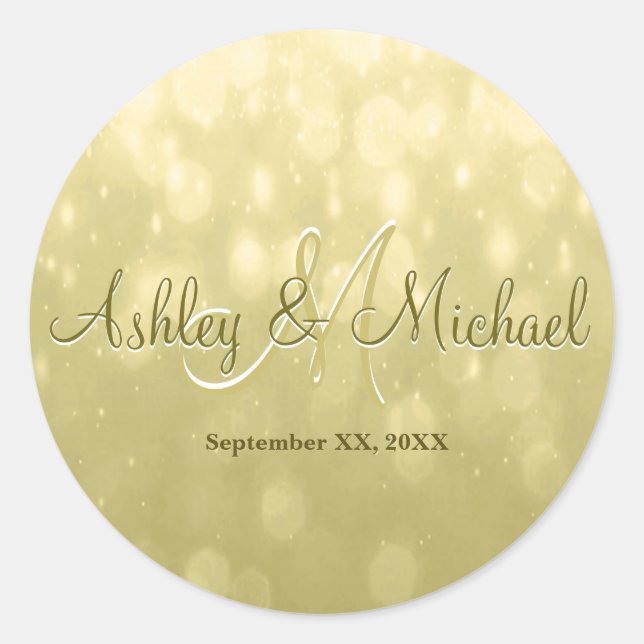 Monogram Sticker | Yellow Gold (Front)